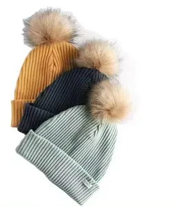 การออกแบบใหม่สบายและนุ่มถักหมวกสําหรับ Unisex ฤดูหนาวและฤดูใบไม้ร่วงสบายๆถักหมวกหมวก