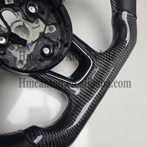 Volante Deportivo Personalizado en Negro con Fibra de Carbono y Cuero para Modelos Audi A3 A4 A4L A5 A7L A8 Q5 Q7 B9 A6 R8 TT - Producto Nuevo - Product Image 4