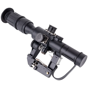 Mira óptica táctica LUXUN SVD 4x26, mira de largo alcance iluminada en rojo con retícula de rango de vidrio - Product Image 2