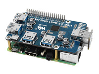 Waveshare USB 3.2 Gen1 HUB HAT para Raspberry Pi, 4 puertos USB 3.2 Gen1, sin necesidad de controladores