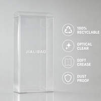 Boîte d'emballage en plastique PET haute transparence sur mesure avec base à verrouillage par pression, étui de présentation pliable pour cosmétiques de beauté OEM