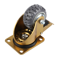 Roue à roulement à billes en acier et nylon doré Chnia, capacité de charge 40 kg, 3 po (75 mm), qualité hospitalière, pour usage extérieur, salle de sport, roue industrielle, outil