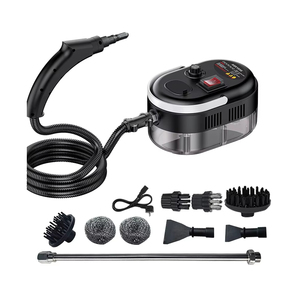 Limpiador a Vapor Eléctrico Portátil de 1800W, 3 Bares de Presión, Cuerpo de Plástico Negro, Uso Doméstico - Product Image 1