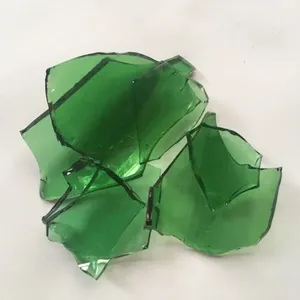 शिल्प के लिए पुनर्नवीनीकरण ब्राउन एम्बर ग्लास कुलेट टूटे हुए ग्लास स्क्रैप