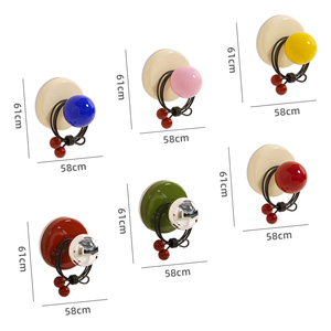 ווים בצורת כדור צבעוניים מפלדת אל-חלד ופלסטיק עם כוסות יניקה חזקות רב תכליתיים למטבח/חדר אמבטיה/כניסה - Product Image 6