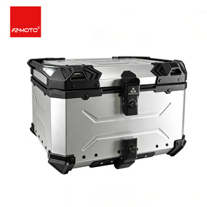 F-2 <span class=keywords><strong>MOTO</strong></span> <span class=keywords><strong>Top</strong></span> <span class=keywords><strong>Case</strong></span> universel imperméable et durable en alliage d'aluminium pour <span class=keywords><strong>moto</strong></span>, boîte arrière, boîte à bagages 55L - Product Image 1