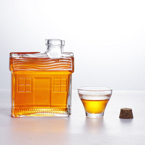 <span class=keywords><strong>Prix</strong></span> fabricant, vente en gros, logo personnalisé en relief, mini bouteille en verre pour <span class=keywords><strong>alcool</strong></span>, 200 ml, 20 cl, bouteille en verre pour gin, whisky, vin - Product Image 1