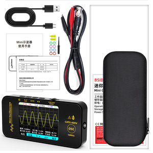 Mini osciloscopio digital BSIDE de 10MHz, pantalla a color portátil de un solo canal con sonda y estuche - Product Image 1