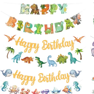 Vente en gros personnalisé joyeux anniversaire bannière imprimable garçons fille anniversaire décor fête célébration bannière occasions spéciales décoration - Product Image 1