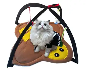 kat bell tent Suppliers-Nieuwe Stijl Kat Tent Bell Bal Opvouwbare Kat Speelgoed Kat Bed Play Tent