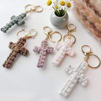 Porte-clés tressé à la main style bohème, vintage, léger, imperméable, accessoire de voiture, pendentif souple pour sac, cadeau