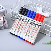 Marqueur effaçable à sec rechargeable avec logo personnalisé, encre non toxique, pour tableau blanc scolaire et de bureau, en plastique, pointe moyenne