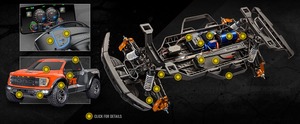 Traxxas F-150แร็พเตอร์ R 4X4สเกล1/10ไม่มีแปรง VXL-3s ESC ไฟ LED แบบ self-righting มีใบอนุญาต RC off-road <span class=keywords><strong>basher</strong></span> - Product Image 3