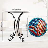 Table basse multifonctionnelle en métal circulaire imperméable de style populaire, design créatif, art déco, moderne, pour l'extérieur et l'intérieur