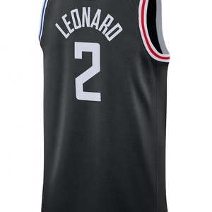 Maglia da Basket LA Kawhi Leonard Nera Edizione City 2022/23 Pronta per la Spedizione, Qualità Superiore, Cucita - Product Image 1