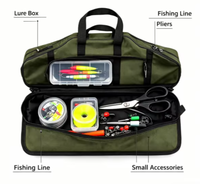 26172 Tas Pancing Laut Kapasitas Besar 80cm Berbahan Kanvas Dua Lapis, Dapat Dilipat, Multifungsi