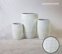 Lot de pots à fleurs en ciment écologiques et durables, vente en gros d'usine, pour la maison, le jardin, la chambre et les restaurants, avec couleur personnalisable