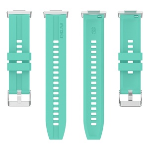 Correa de pulsera con hebilla de Metal plateado para <span class=keywords><strong>Huawei</strong></span> <span class=keywords><strong>Watch</strong></span> Fit 2, pulsera de silicona suave con patrón de neumático activo/clásico/elegante - Product Image 6