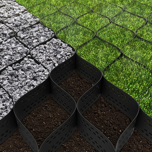 50mm 100mm Höhe HDPE Geocell Auffahrt Kies gitter Geo zelle für Bodens tabilisierung Stützmauern Geo zelle