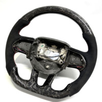 Volant en cuir en fibre de carbone personnalisé conçu pour les modèles Dodge Challenger Hellcat Challenger SRT RT Series Charger