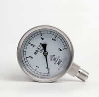Diaphragm Pressure Gauge - Stainless Steel Gas Pressure Gauge High-temperature Resistant Overpressure Prevention Type