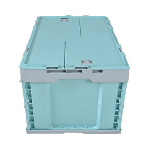 Cajas de Almacenamiento Apilables y Encajables de Plástico PP de Grado Alimenticio, Plegables, Ventiladas, con Malla, Cesta de Mudanza - Product Image 4