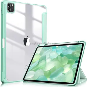 Porte-crayon rigide en cuir transparent pour iPad 10.2 Air, étui pour iPad Pro 11 pouces, 9e 8e 7e génération, 9.7 pouces