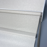 Persianas Enrollables Dobles Motorizadas con Filtro de Luz, Materiales de Poliéster y Plástico, Duraderas, Anti-UV, para Uso Diurno/Nocturno