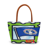 Sac fourre-tout en polyester de haute qualité avec impression Saipan Splash personnalisée, poignée en PU, idéal pour un usage quotidien multi-scènes et la préparation de cadeaux de vacances
