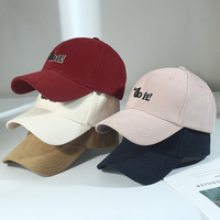 Nouvelle casquette de baseball pour femme à calotte rigide, en velours flocon de neige et PVC, avec broderie de lettres coréennes, style vintage sportif, chapeau de soleil, vente en gros