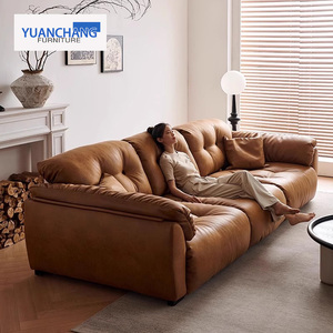 Canapé de Luxe en Cuir Synthétique Ensemble Design Droit pour Grands et Petits Appartements Canapés de Salon d'Hôtel - Product Image 1