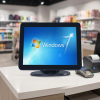 Terminal de point de vente (PDV) double écran personnalisé OEM, machine tout-en-un tactile 15,6 pouces compatible Windows et Android pour les paiements