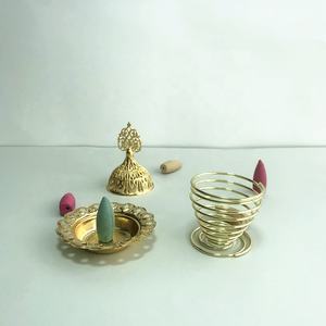 กระถางธูปโลหะสีทองสไตล์อาหรับตะวันออกกลางเฟอร์นิเจอร์ห้องนอนแบบศิลปะนามธรรมของตกแต่งบ้าน - Product Image 2