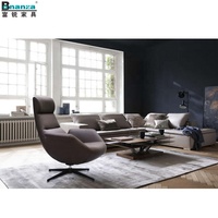 Canapé-lit en cuir vintage, pivotant, avec base revêtement noir, pour la maison, noir, C2C B2B, européen Offres Spéciales