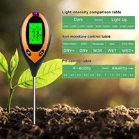 Testeur de PH numérique 4 en 1, pour l'humidité du sol, la température, le soleil, pour jardinage, agriculture, avec écran LCD, nouveau