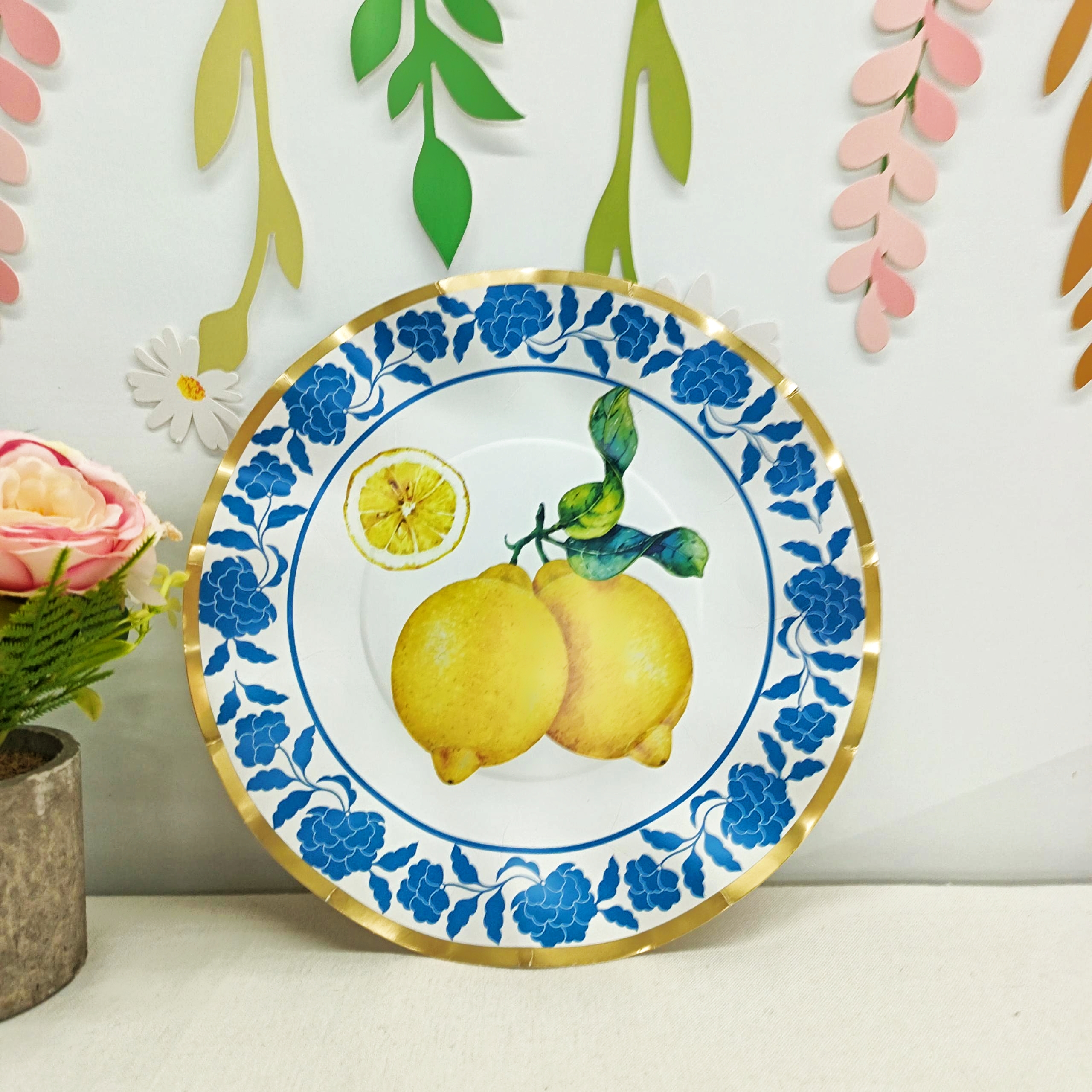 Plato rosa de 10.5 pulgadas * 8 unidades