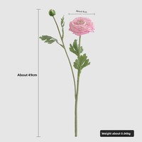 Bunga Ranunculus Buatan Berkualitas Tinggi dengan Sentuhan Alami yang Realistis untuk Dekorasi Rumah dan Rangkaian Bunga Pernikahan.