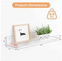 Lot de 6 étagères d'angle murales en plastique résistant à l'eau Morich, modernes, autoportantes, pour la décoration de la maison et le rangement