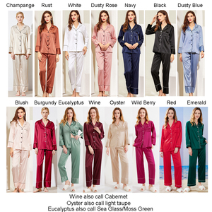 冯6001定制奢华真丝睡衣厂家批发女性个性化缎面PJ套装 - Product Image 2