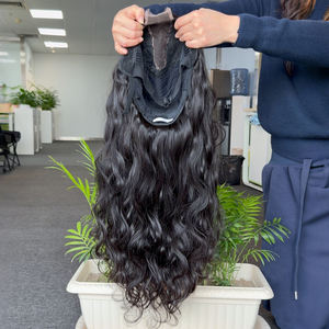 Venta al por mayor de extensiones de cabello natural 100% virgen de Vietnam, 200% de densidad, con cierre HD 2x6 y 6x6, color natural. - Product Image 1