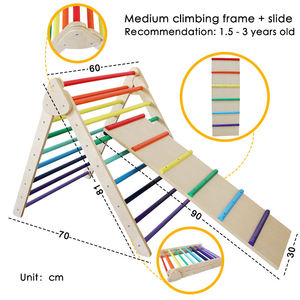 Ensemble d'escalade Montessori Rainbow Piklers, échelle, triangle Montessori, structure d'escalade pour tout-petits, cadre en bois pour tout-petits, triangle, jouets pour enfants - Product Image 3