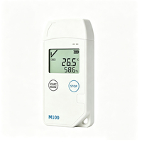 Registrador de Datos de Temperatura USB M100 con Pantalla LCD, Resolución de 0.1°C, Rango de -30~70°C, Informe en PDF, Soporte OEM/ODM para Refrigeración