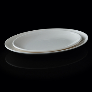 Plato Ovalado de Melamina Blanca de Diseño Moderno Irrompible de 10 Pulgadas, Apto para Lavavajillas, Platos para Servir para el Hogar y Restaurantes Gourmet - Product Image 6