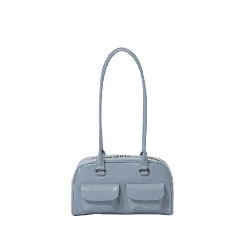 New Designs Oil Waxed Shoulder Bags For Ladies Leisure Multi Pocket Laptop Handbag Purses Vintage Underarm Bags Women 2023
