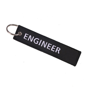 <strong>Custom</strong> Woven <strong>Key</strong> Chain <strong>Tag</strong> Strap Jet <strong>Tag</strong> Embroidered Keyring Text Motorcycle Patch Black Embroidery Logo <strong>Flight</strong> <strong>Keychain</strong> <strong>Key</strong> <strong>Tag</strong> - Product Image 5