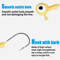 Umpan Pancing Jig Head Bulat OEM 5g 7g untuk Umpan Lunak, Crappie, Bass, Trout, Air Tawar dan Air Asin