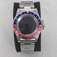Boîtier de montre en acier inoxydable SUB 40 mm, lunette en céramique 120 clics pour mouvement NH35 NH36 NH34, verre saphir, pièce de montre