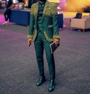 <span class=keywords><strong>Abito</strong></span> aderente <span class=keywords><strong>da</strong></span> <span class=keywords><strong>uomo</strong></span> ricamato in Jacquard <span class=keywords><strong>verde</strong></span> per sfilata <span class=keywords><strong>da</strong></span> sposa con ricamo floreale <span class=keywords><strong>abito</strong></span> <span class=keywords><strong>da</strong></span> banchetto <span class=keywords><strong>da</strong></span> <span class=keywords><strong>uomo</strong></span> - Product Image 2