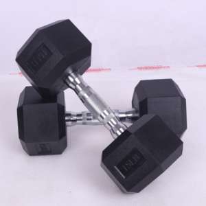 Usine Hotsale Home <span class=keywords><strong>Gym</strong></span> Fitness Equipment 10kg Haltères hexagonales en caoutchouc de fonte pour l'exercice d'haltérophilie - Product Image 6