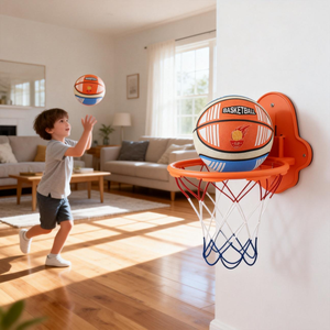 Balón de Baloncesto de Espuma de PU Suave y Seguro para Niños, de Interior, Silencioso, para Jugar en Casa o en la Escuela, con Aro de Baloncesto de 24 cm sin Necesidad de Taladrar - Product Image 3